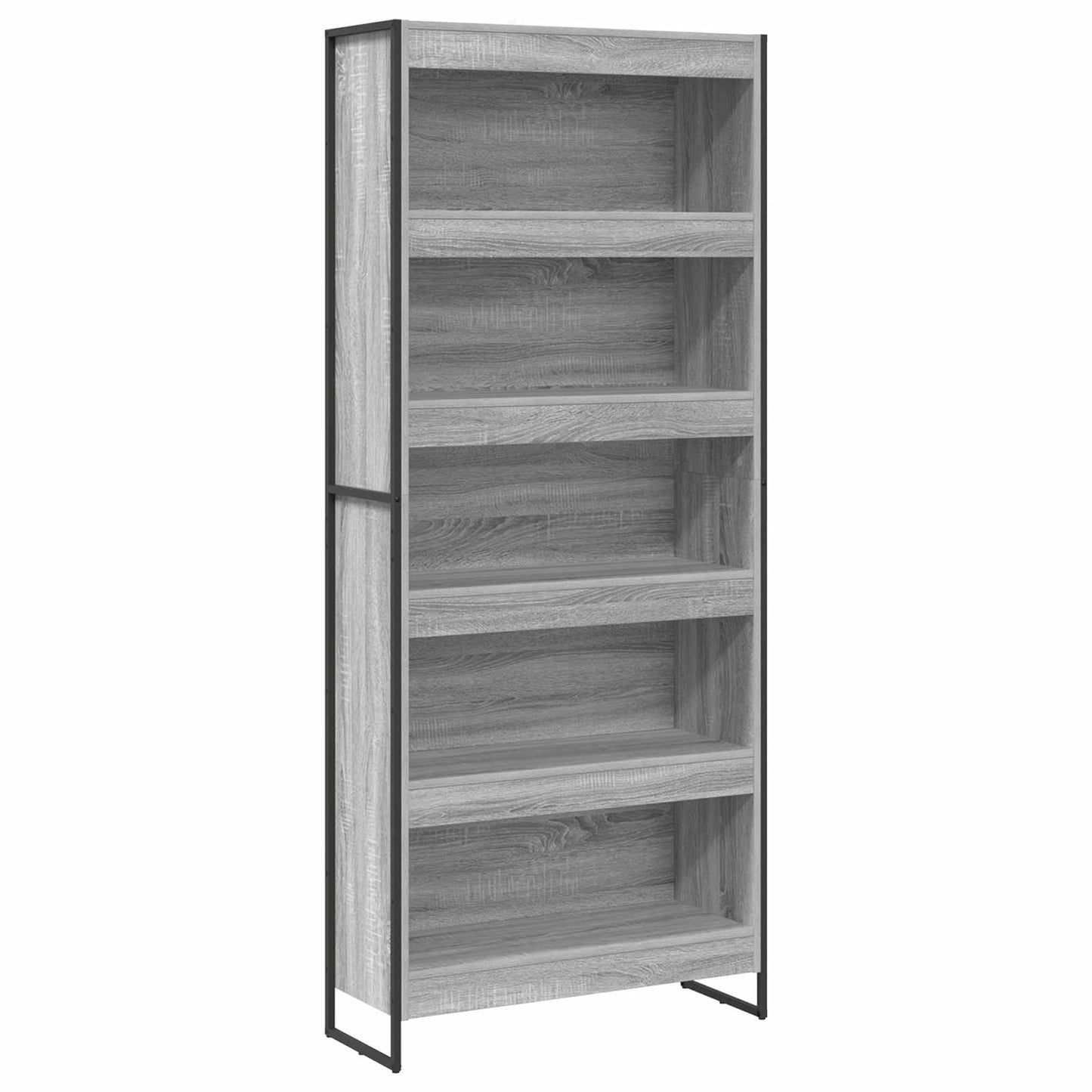 Bokskap 80 x 30 x 189,5 cm Konstruert tre Grå Sonoma