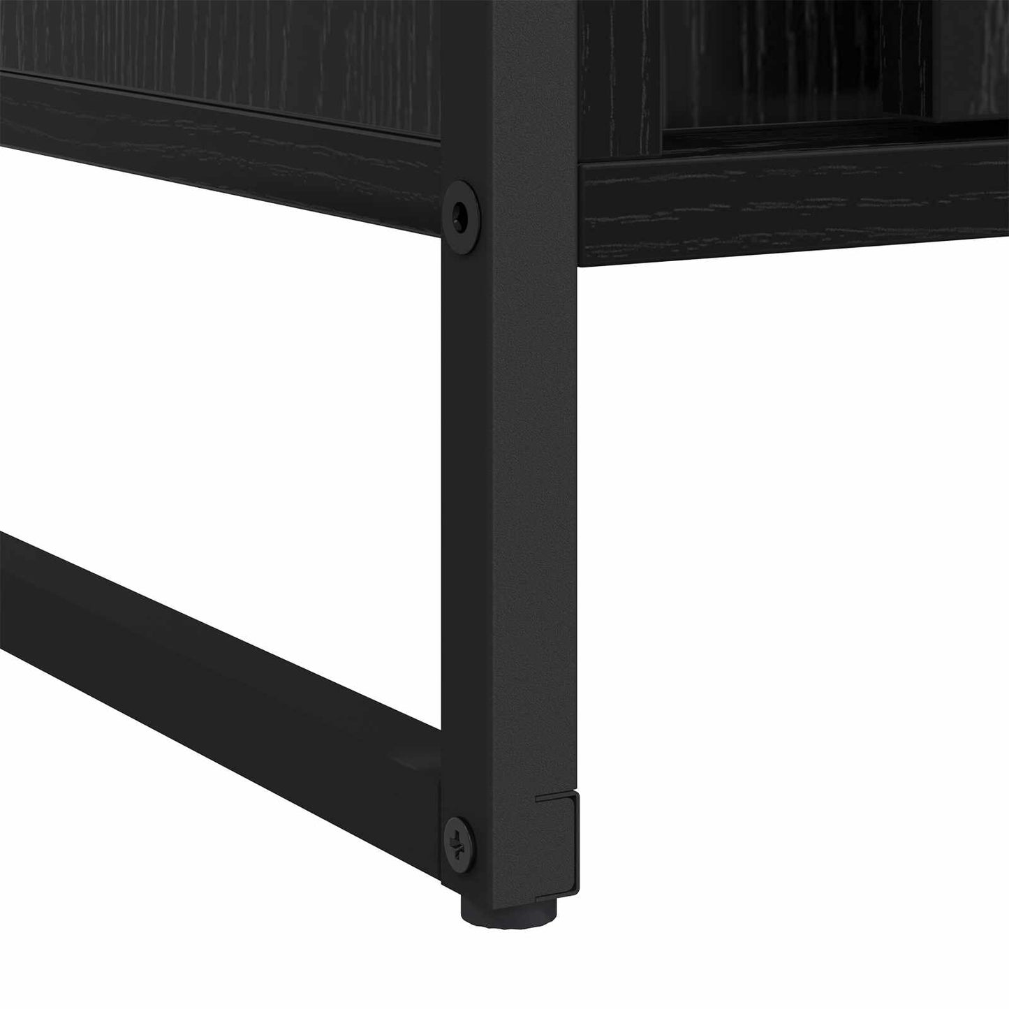 Klesskap med lagring Svart Eik 50 x 50 x 200 cm Konstruert tre