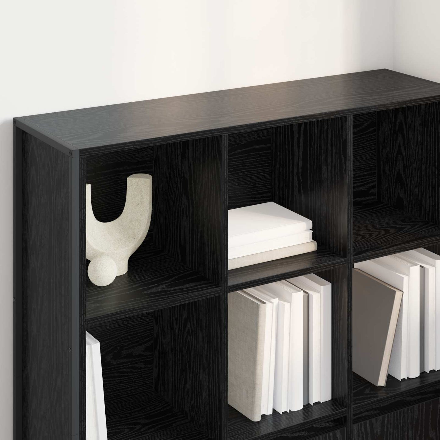 Bokskap 99,5 x 30 x 108 cm Konstruert tre Svart Eik