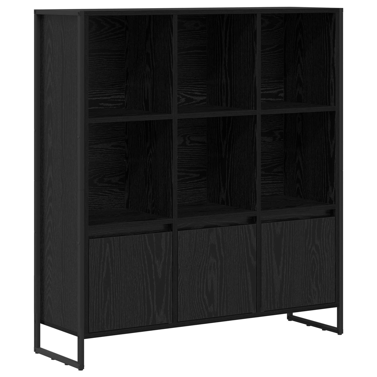 Bokskap 99,5 x 30 x 108 cm Konstruert tre Svart Eik