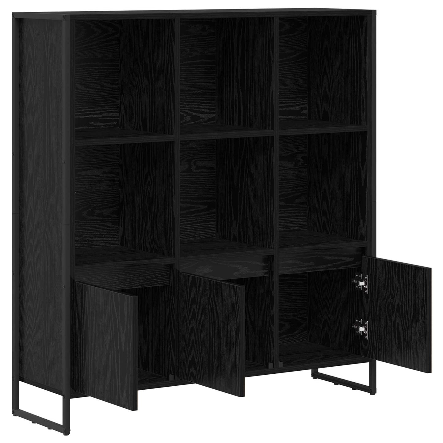 Bokskap 99,5 x 30 x 108 cm Konstruert tre Svart Eik