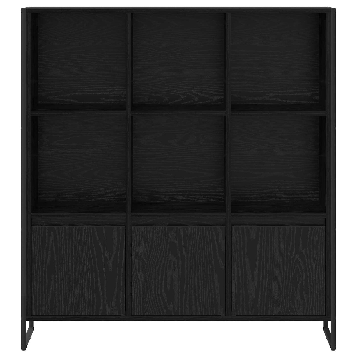 Bokskap 99,5 x 30 x 108 cm Konstruert tre Svart Eik