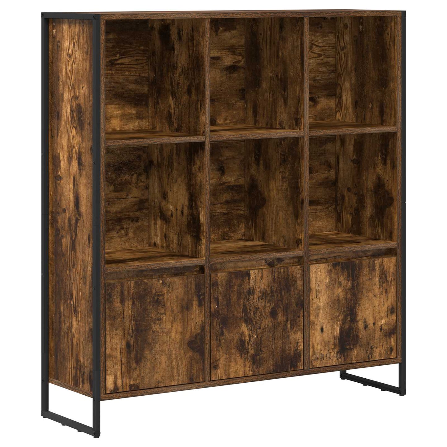 Bokskap 99,5 x 30 x 108 cm Konstruert tre Røyk Eik