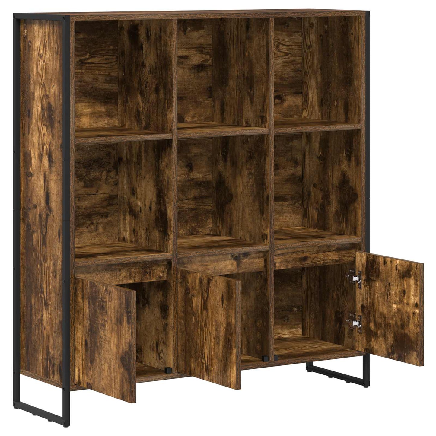 Bokskap 99,5 x 30 x 108 cm Konstruert tre Røyk Eik