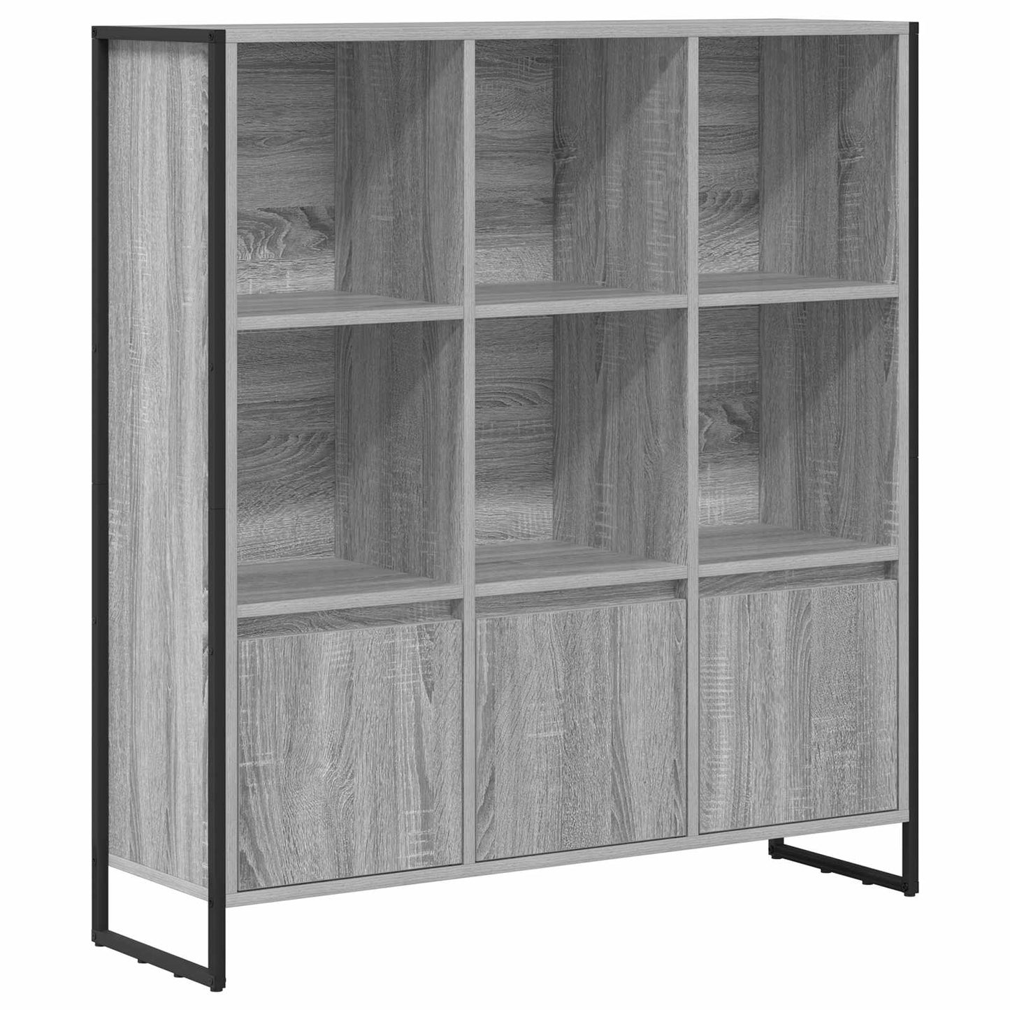 Bokskap 99,5 x 30 x 108 cm Konstruert tre Grå Sonoma