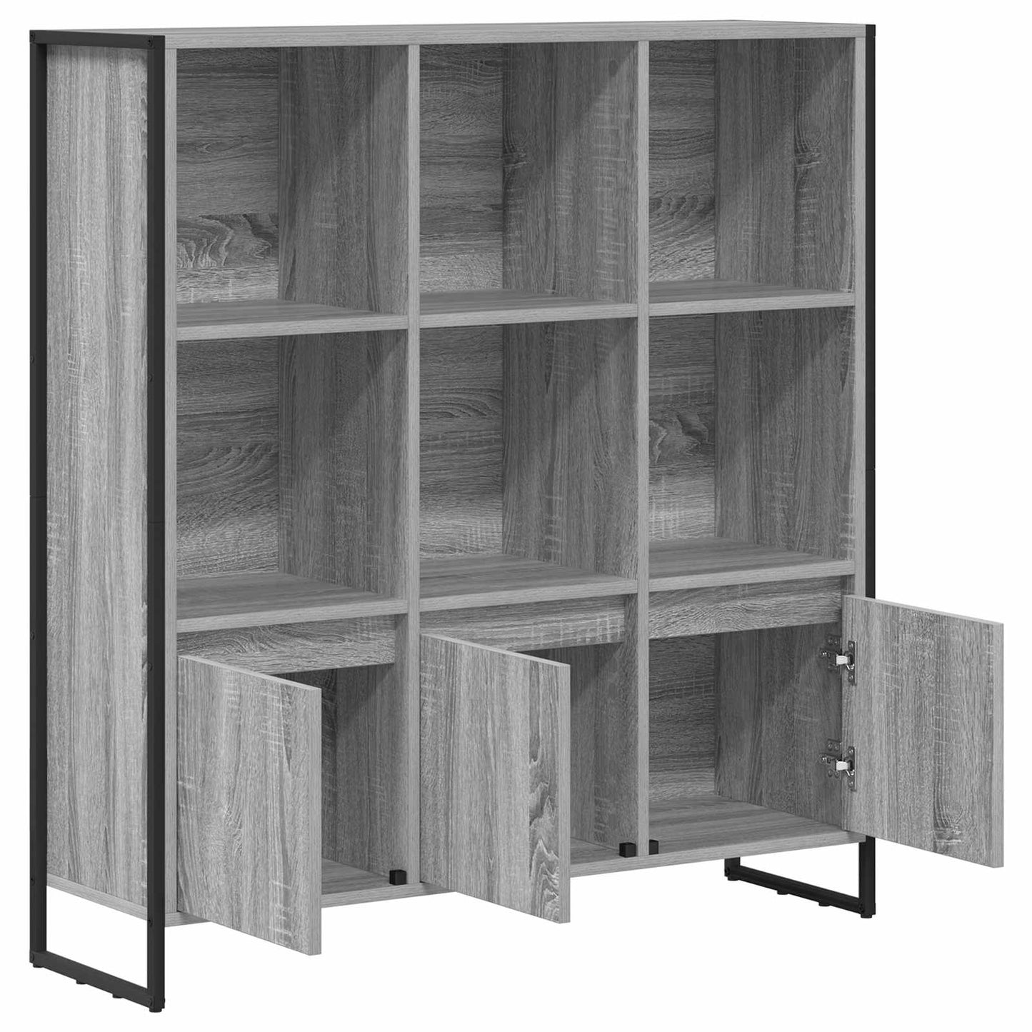 Bokskap 99,5 x 30 x 108 cm Konstruert tre Grå Sonoma