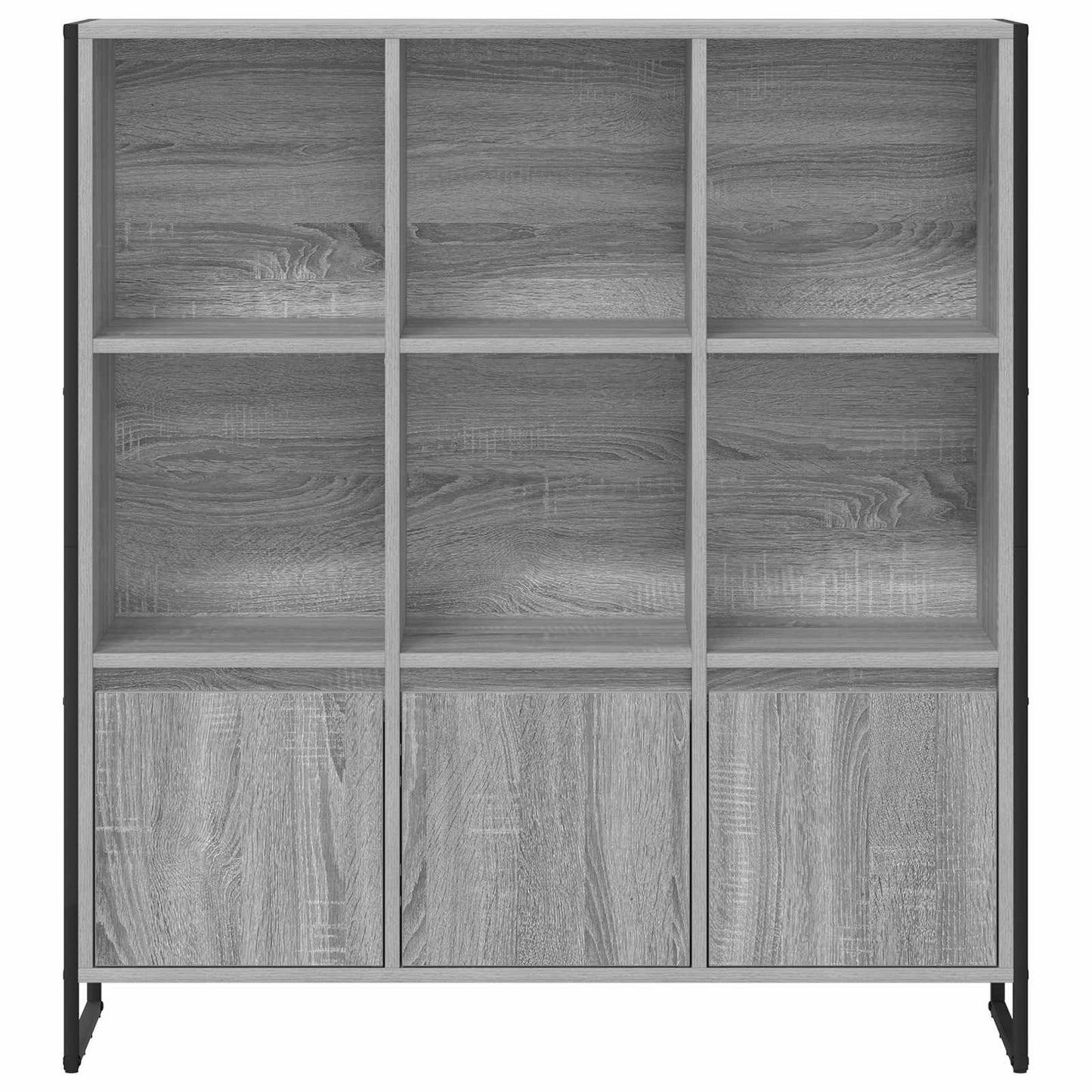 Bokskap 99,5 x 30 x 108 cm Konstruert tre Grå Sonoma