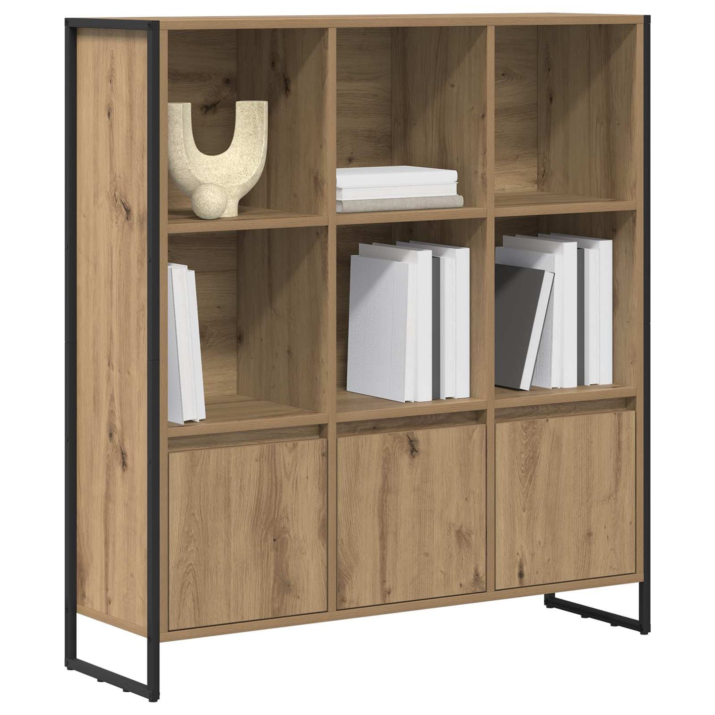 Bokskap 99,5 x 30 x 108 cm Konstruert tre Kunstnerisk Eik