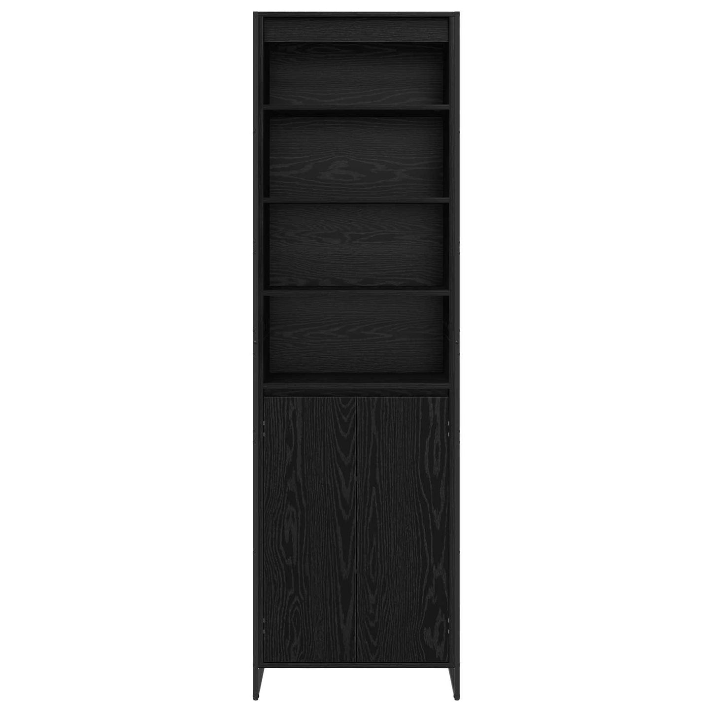 Høye Skap Svart Eik 60 x 36 x 200 cm Konstruert tre