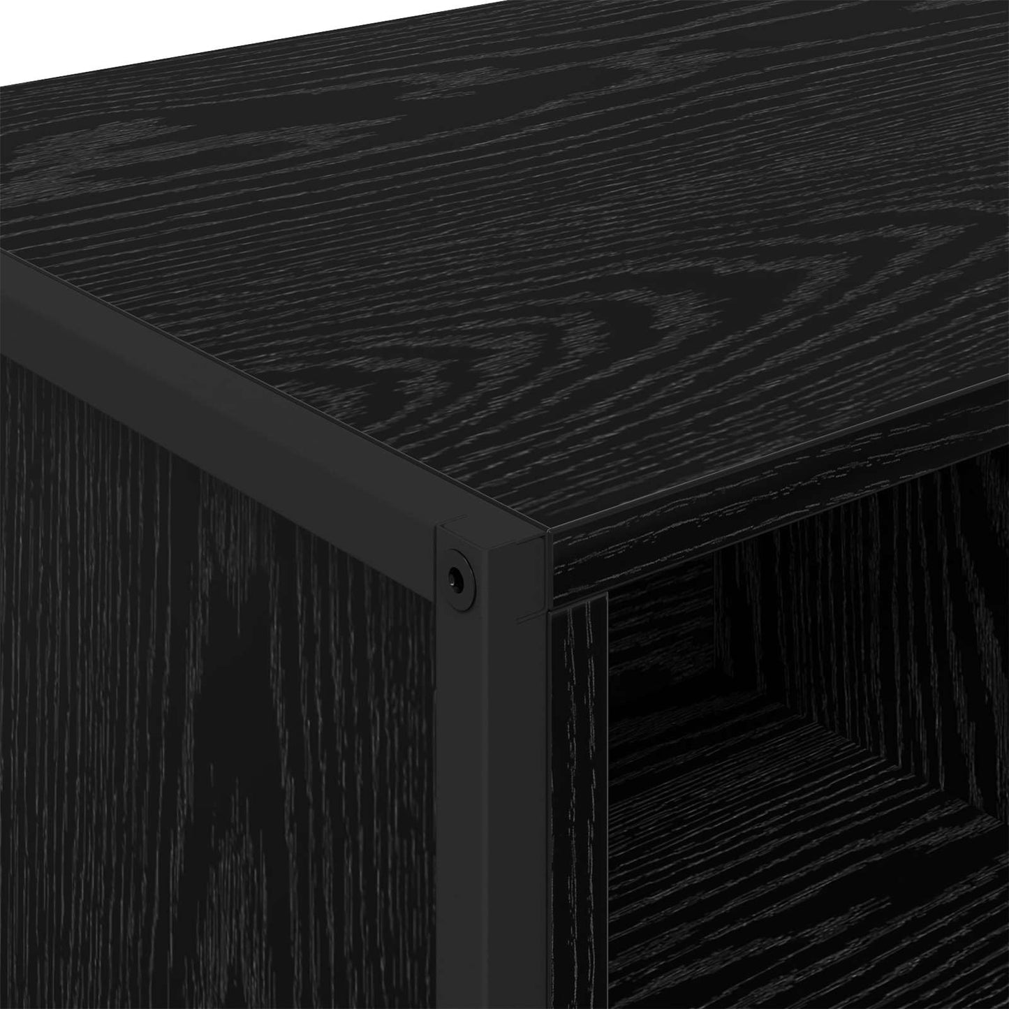 Serviesskap Svart Eik 81 x 36 x 150.5 cm Konstruert tre