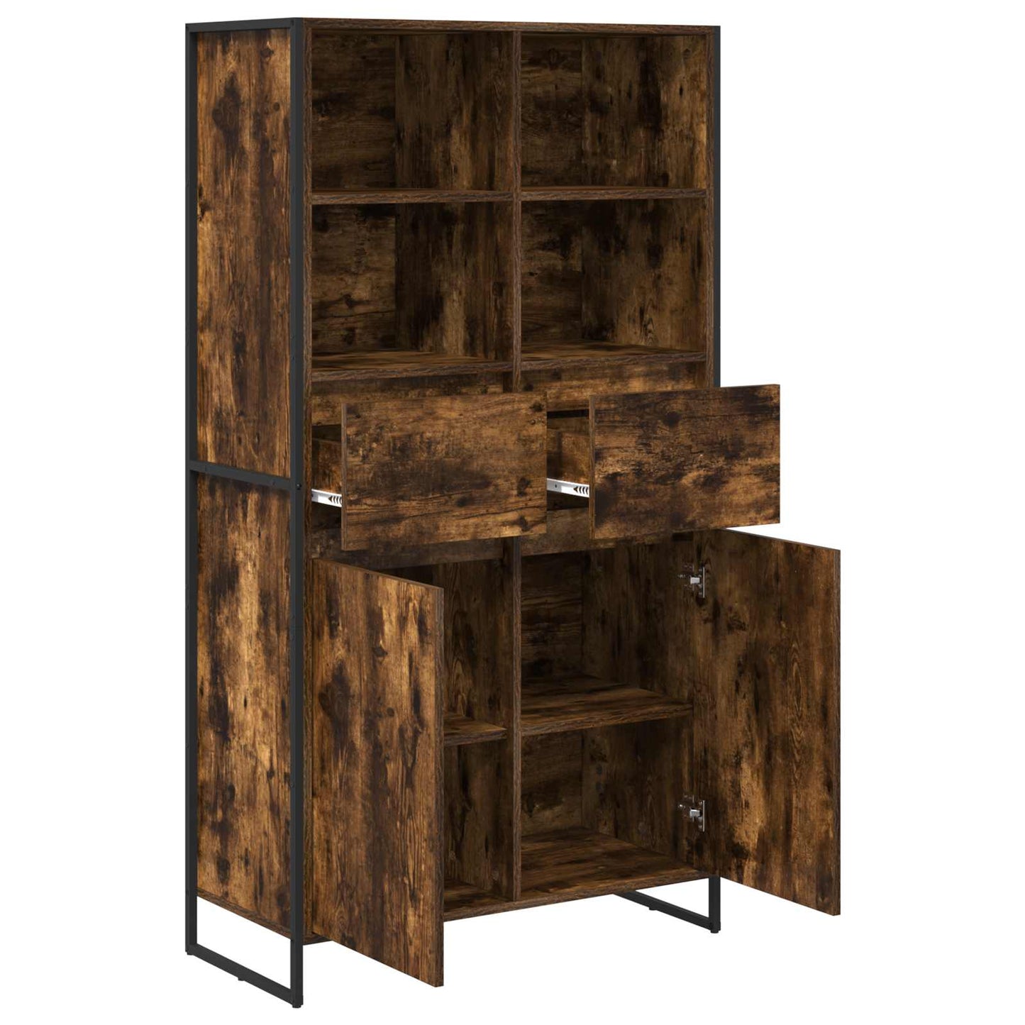 Serviesskap Røyk Eik 81 x 36 x 150.5 cm Konstruert tre
