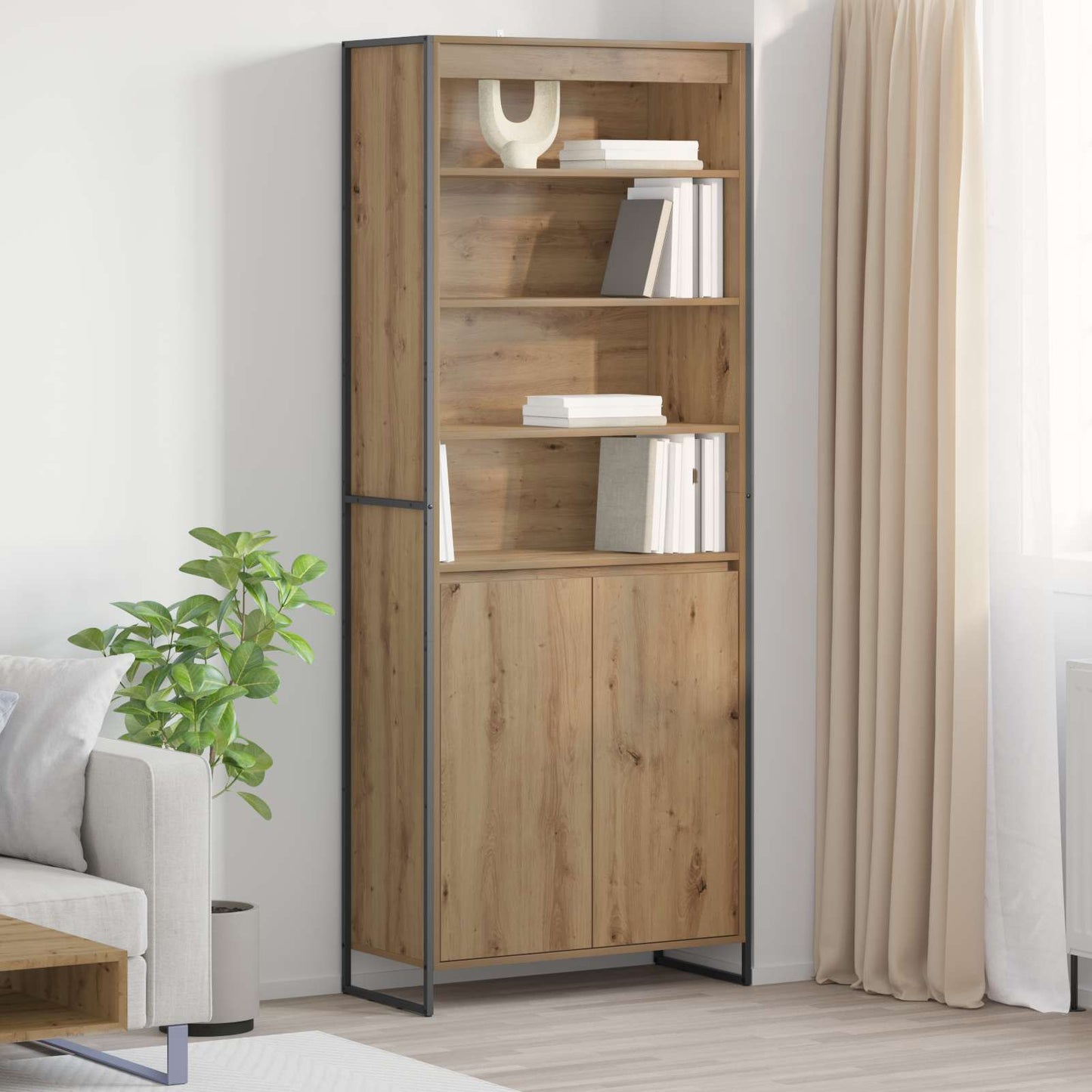 Høye Skap Kunstnerisk Eik 79 x 36 x 200 cm Konstruert tre