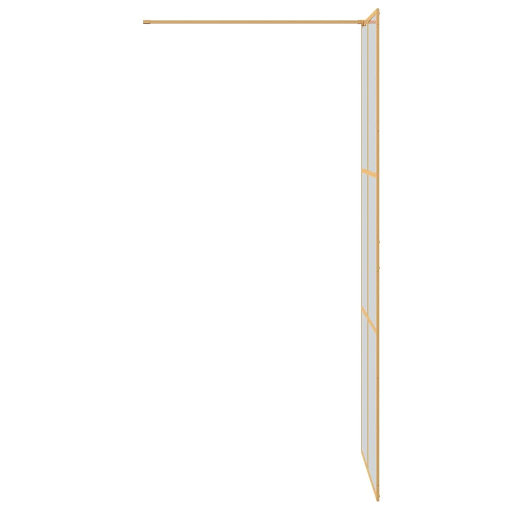Walk-in Dusjvegg Gull 80 x 195 cm herdet glass