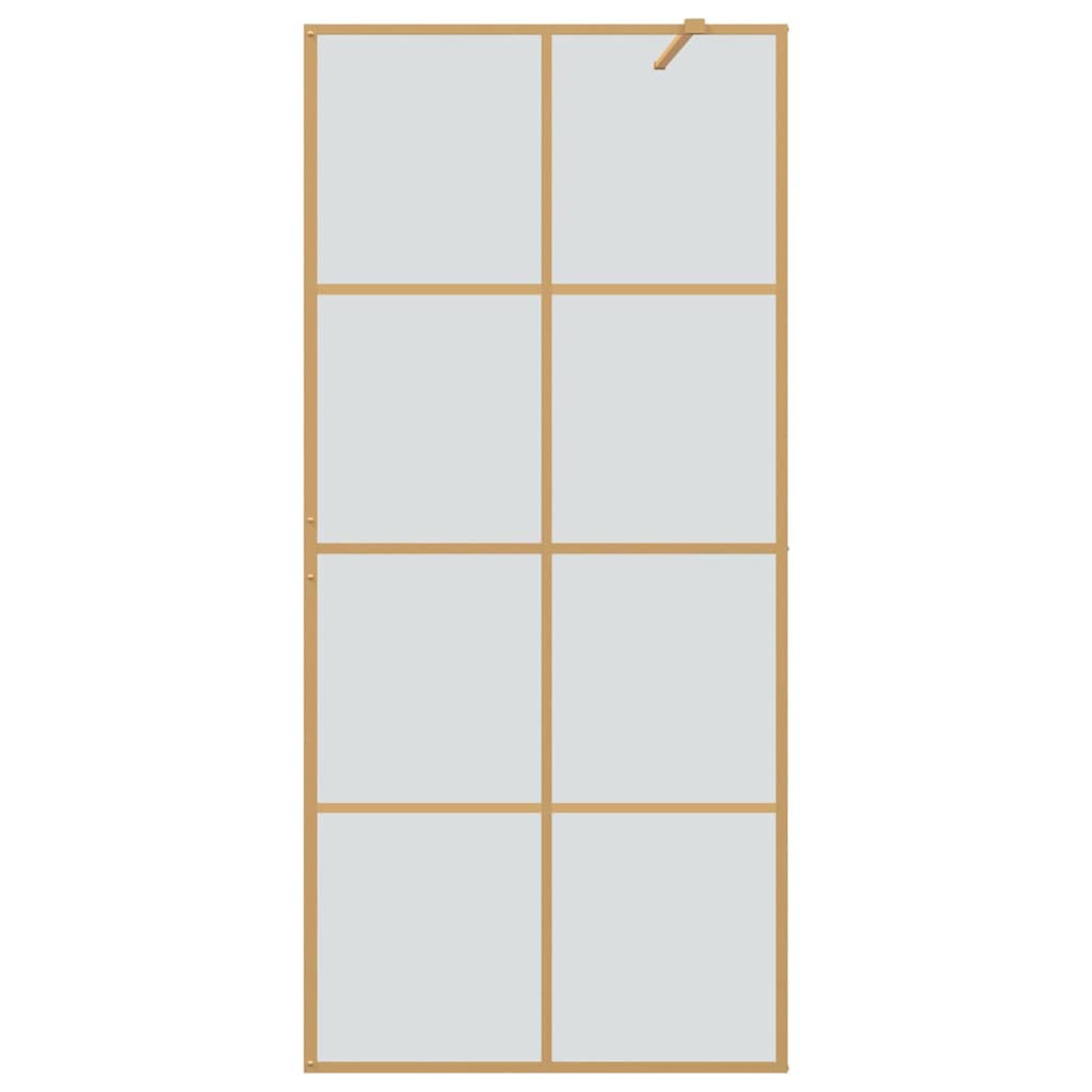 Walk-in Dusjvegg Gull 90 x 195 cm herdet glass