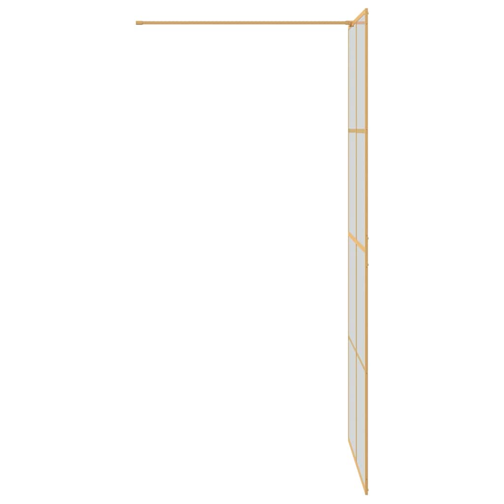 Walk-in Dusjvegg Gull 90 x 195 cm herdet glass
