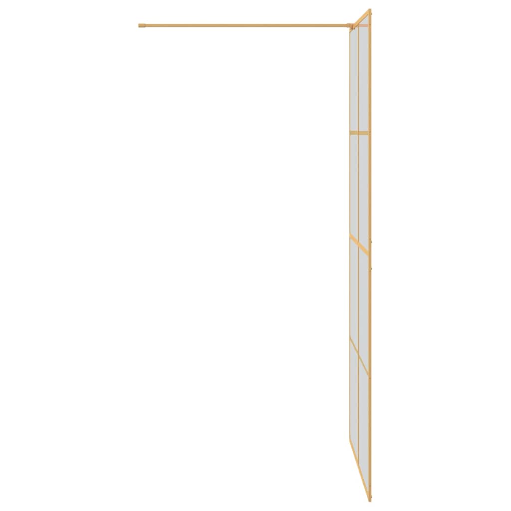 Walk-in Dusjvegg Gull 100 x 195 cm herdet glass