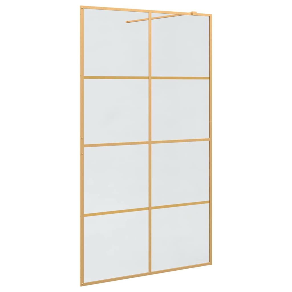Walk-in Dusjvegg Gull 115 x 195 cm herdet glass
