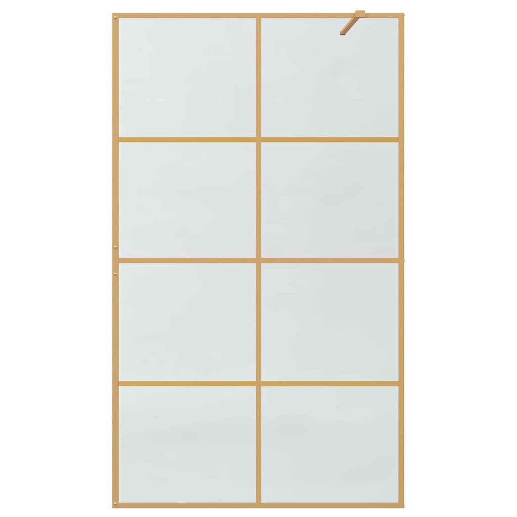 Walk-in Dusjvegg Gull 115 x 195 cm herdet glass
