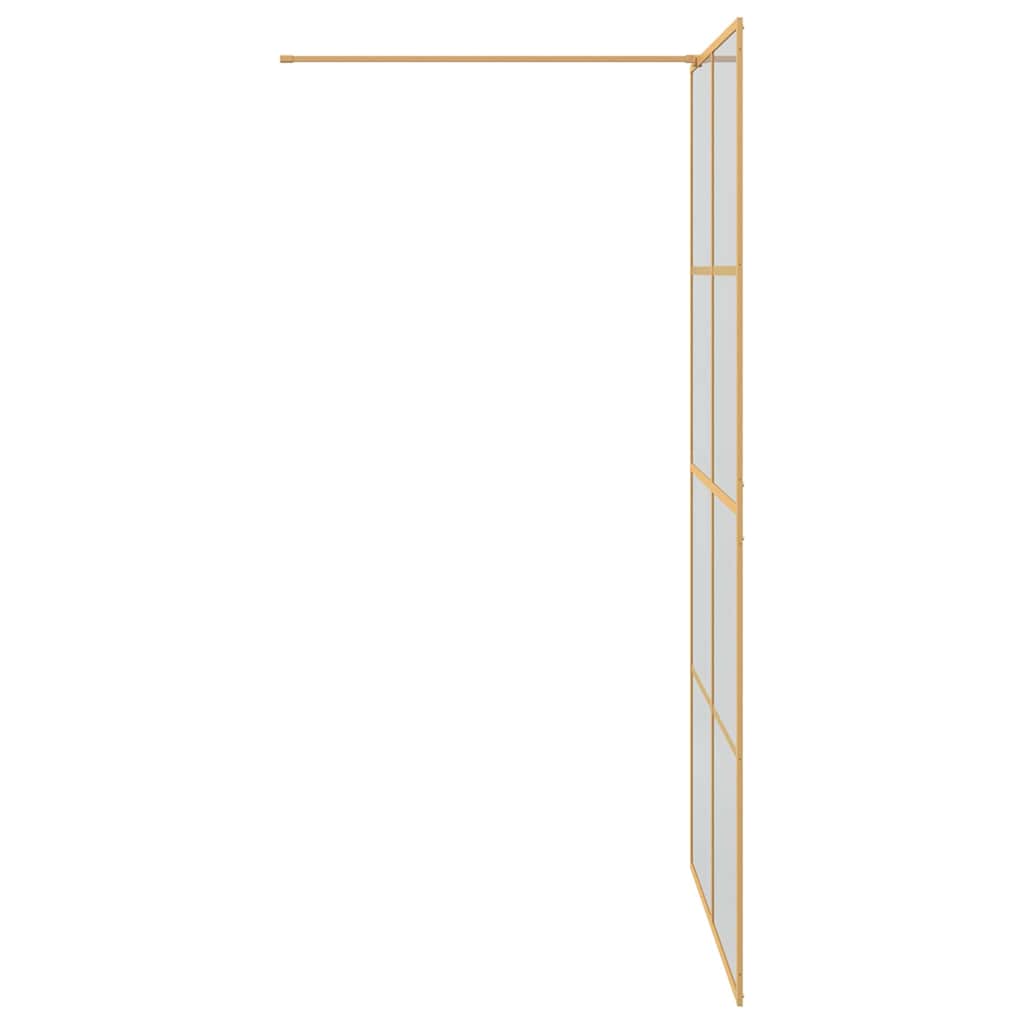Walk-in Dusjvegg Gull 115 x 195 cm herdet glass