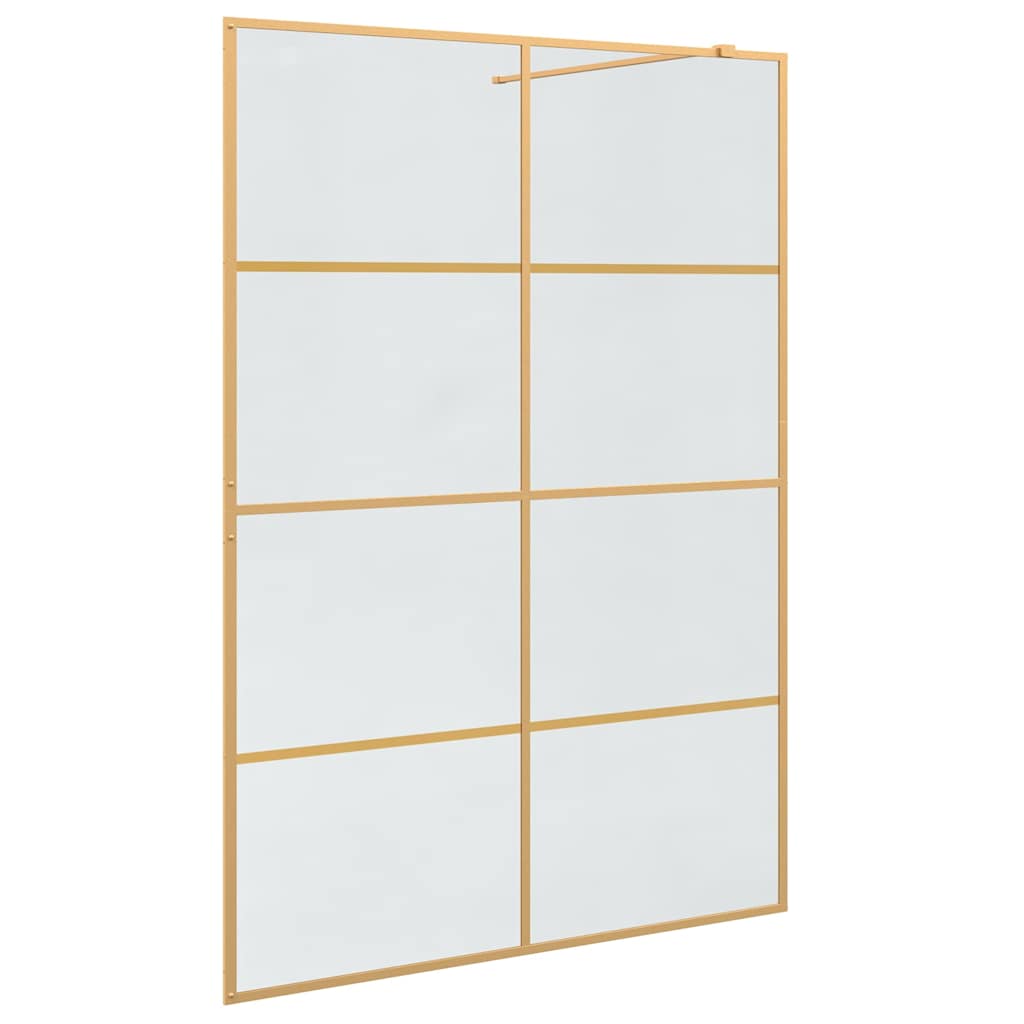 Walk-in Dusjvegg Gull 140 x 195 cm herdet glass
