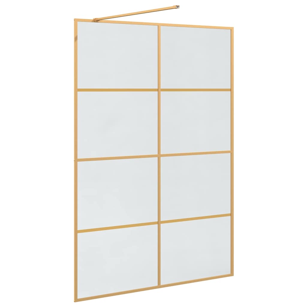 Walk-in Dusjvegg Gull 140 x 195 cm herdet glass