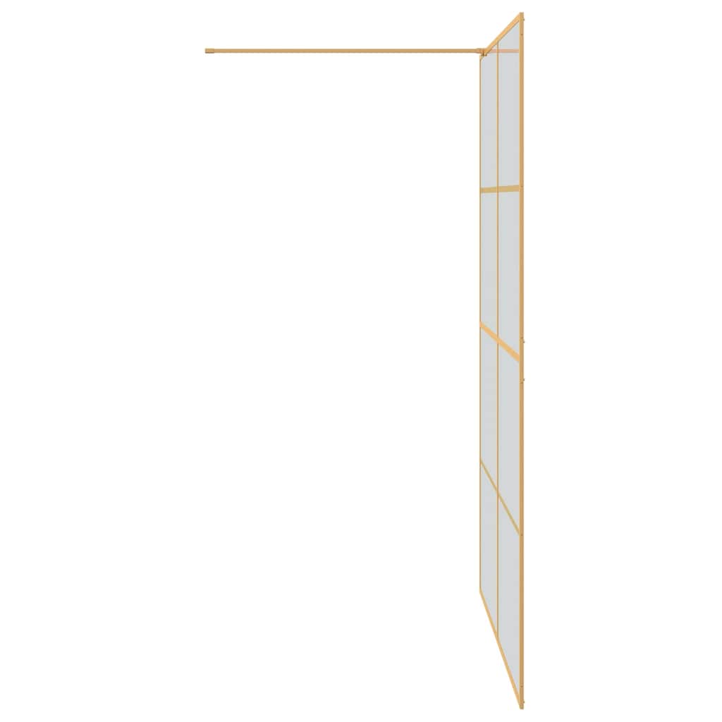 Walk-in Dusjvegg Gull 140 x 195 cm herdet glass