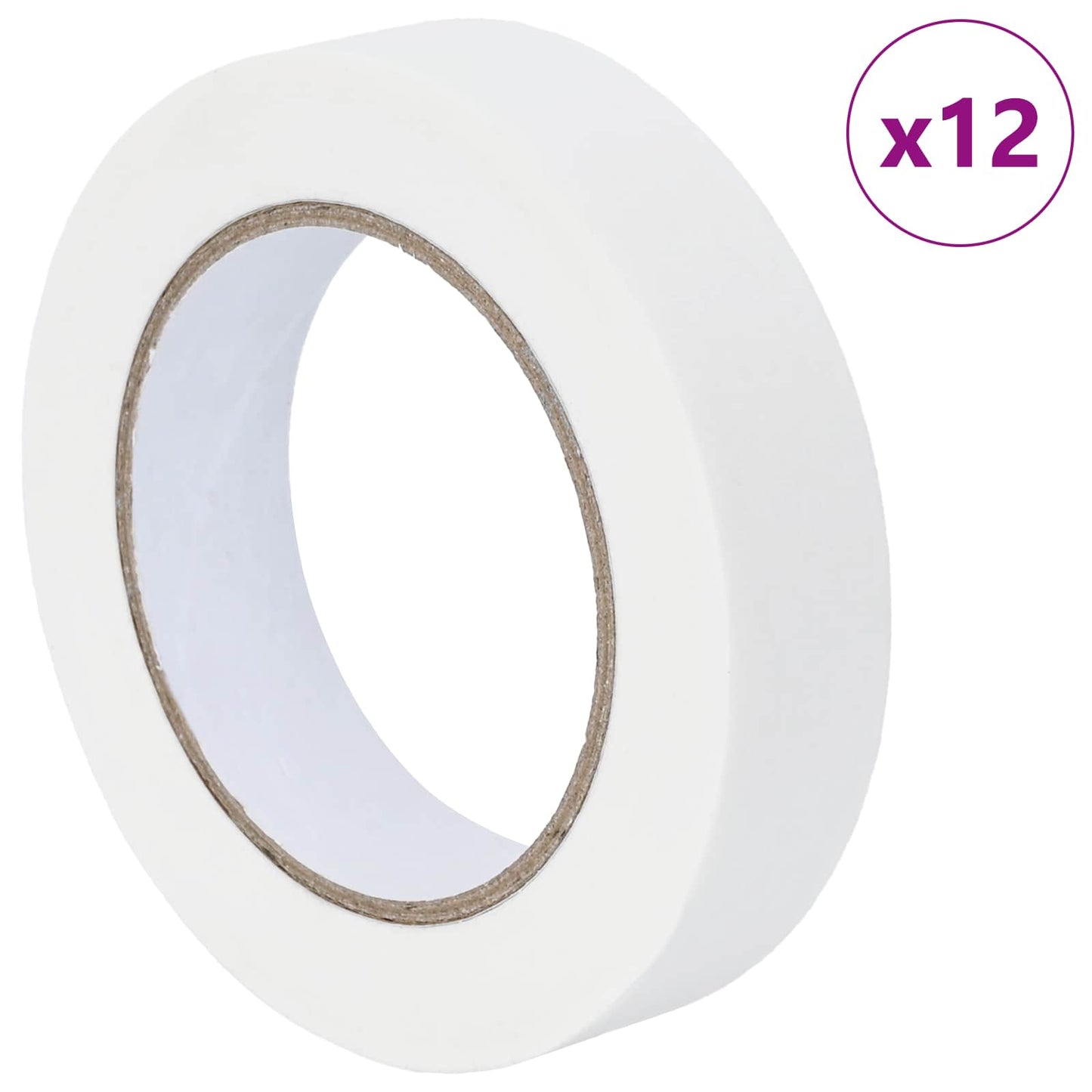 Maler Maskeringstape 12 pcs Hvit 25mm x 50m Papir