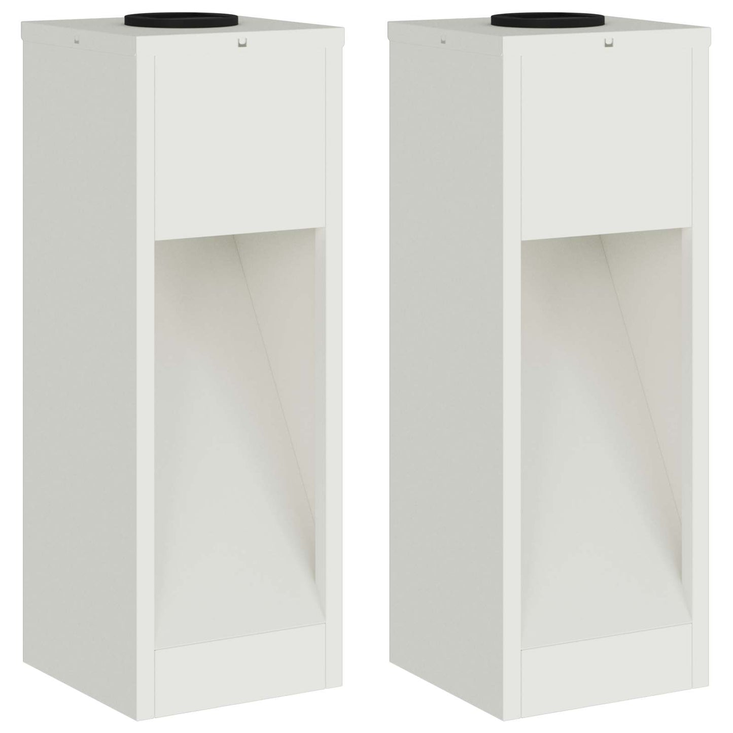 Solcelle LED Stibelys 2 pcs Hvit Kaldvalset stål