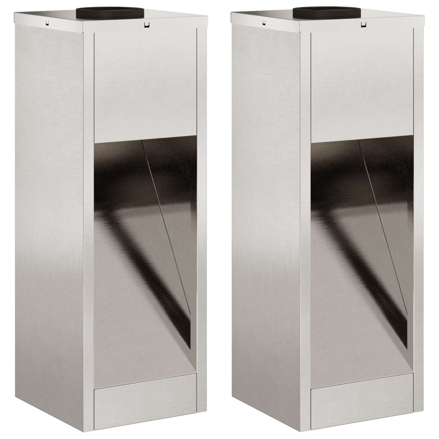Solcelle LED Stibelys 2 pcs sølv Rustfritt Stål