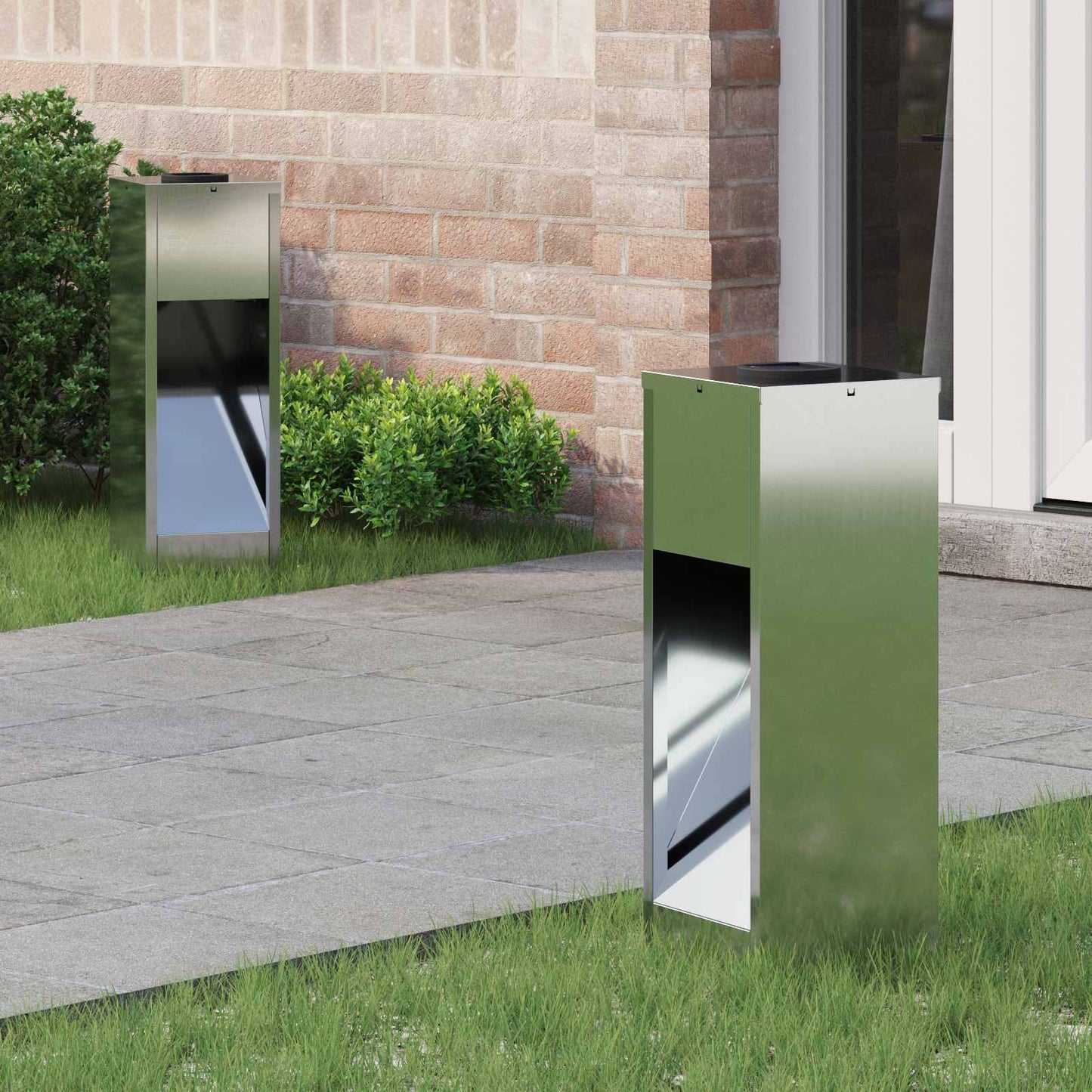 Solcelle LED Stibelys 2 pcs sølv Galvanisert