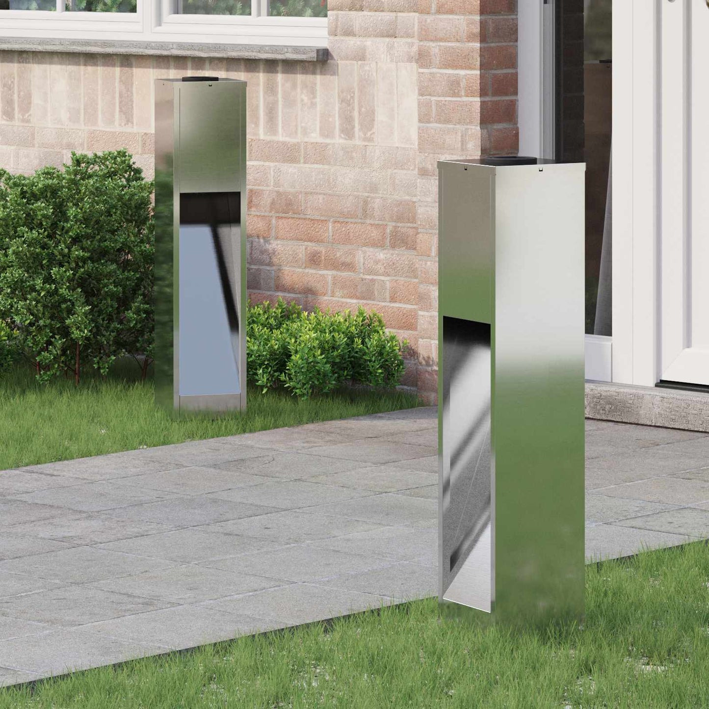 Solcelle LED Stibelys 2 pcs sølv Galvanisert