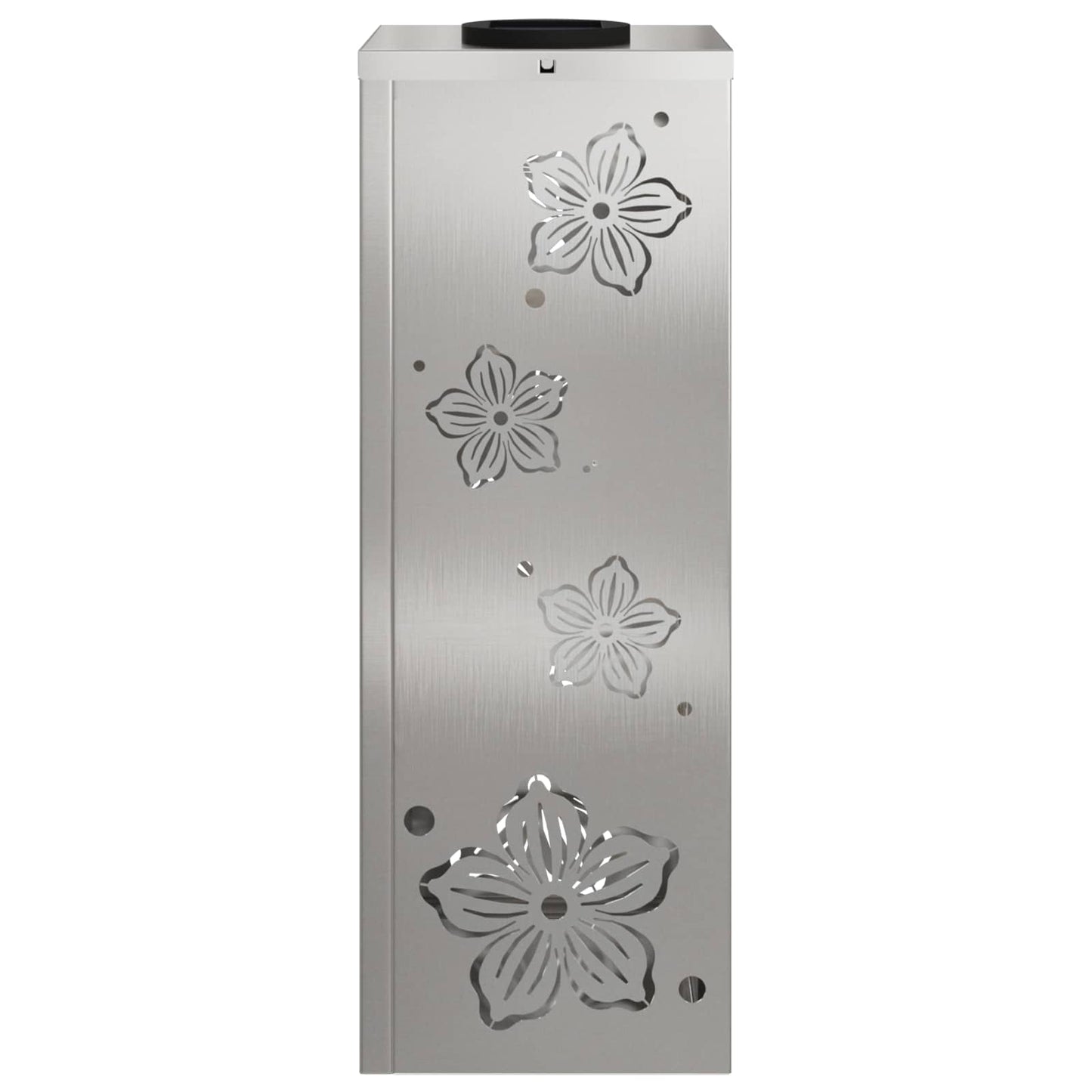 Solenergi LED stibelys 2 pcs sølv Rustfritt Stål