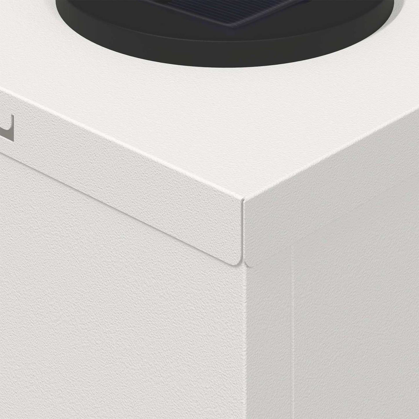 Solenergi LED stibelys 2 pcs Hvit Kaldvalset stål