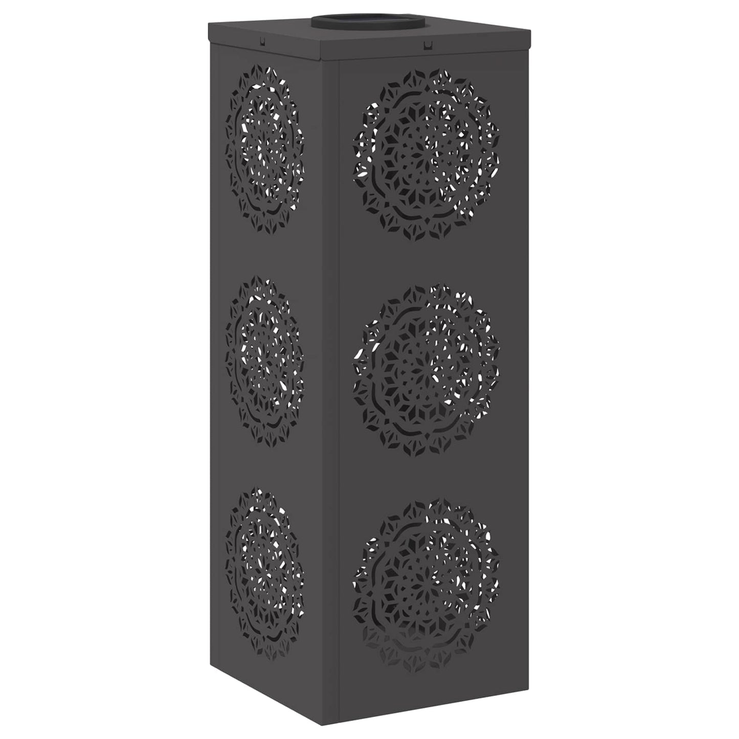 Solenergi LED stibelys 2 pcs Svart Kaldvalset stål