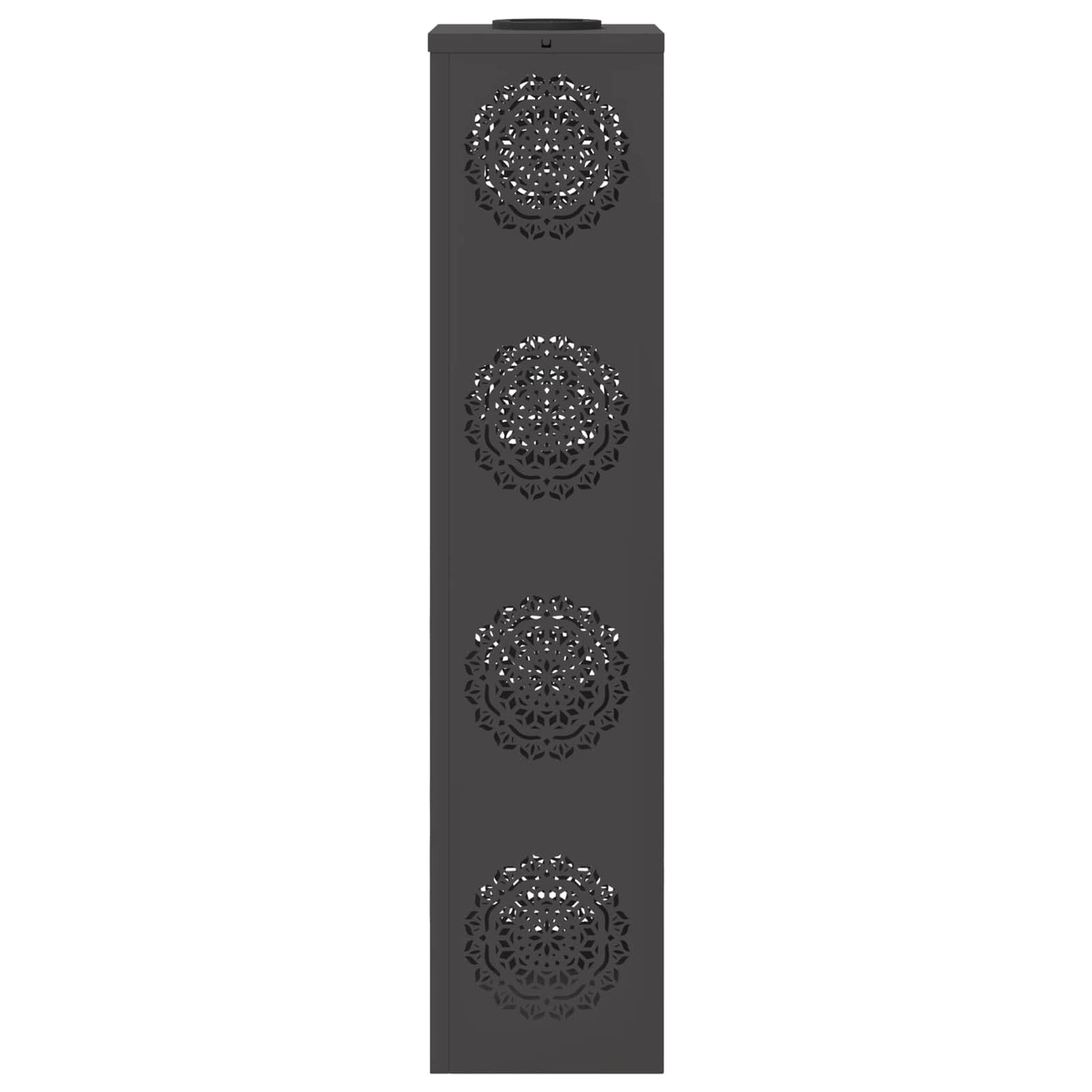 Solenergi LED stibelys 2 pcs Svart Kaldvalset stål