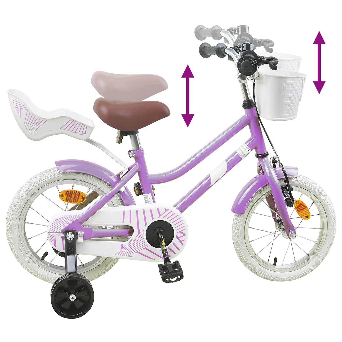 Barnesykkel 16 Tommer for 4-6 år gammel Lilla