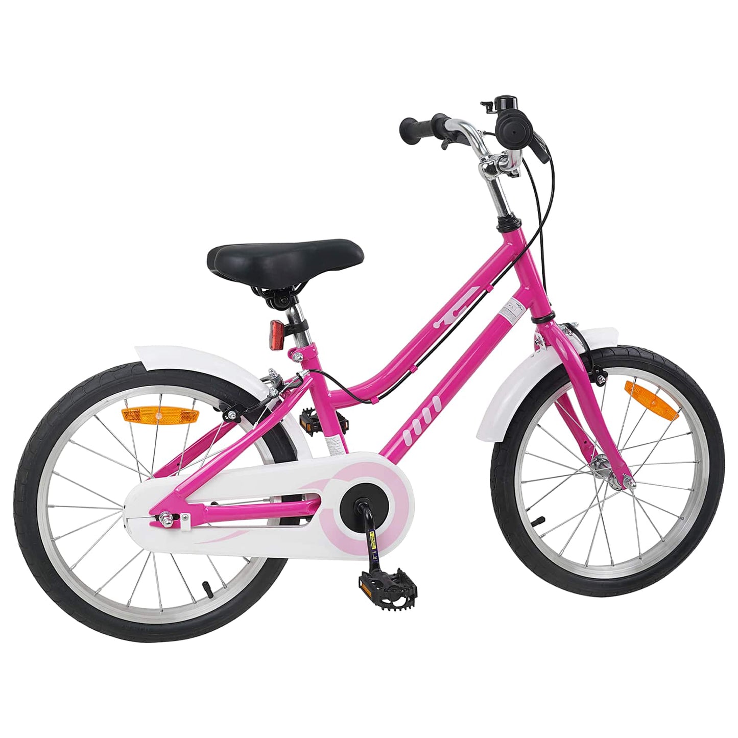 Barnesykkel 18 Tommer for 5-7 år gammel Rosa Hvit