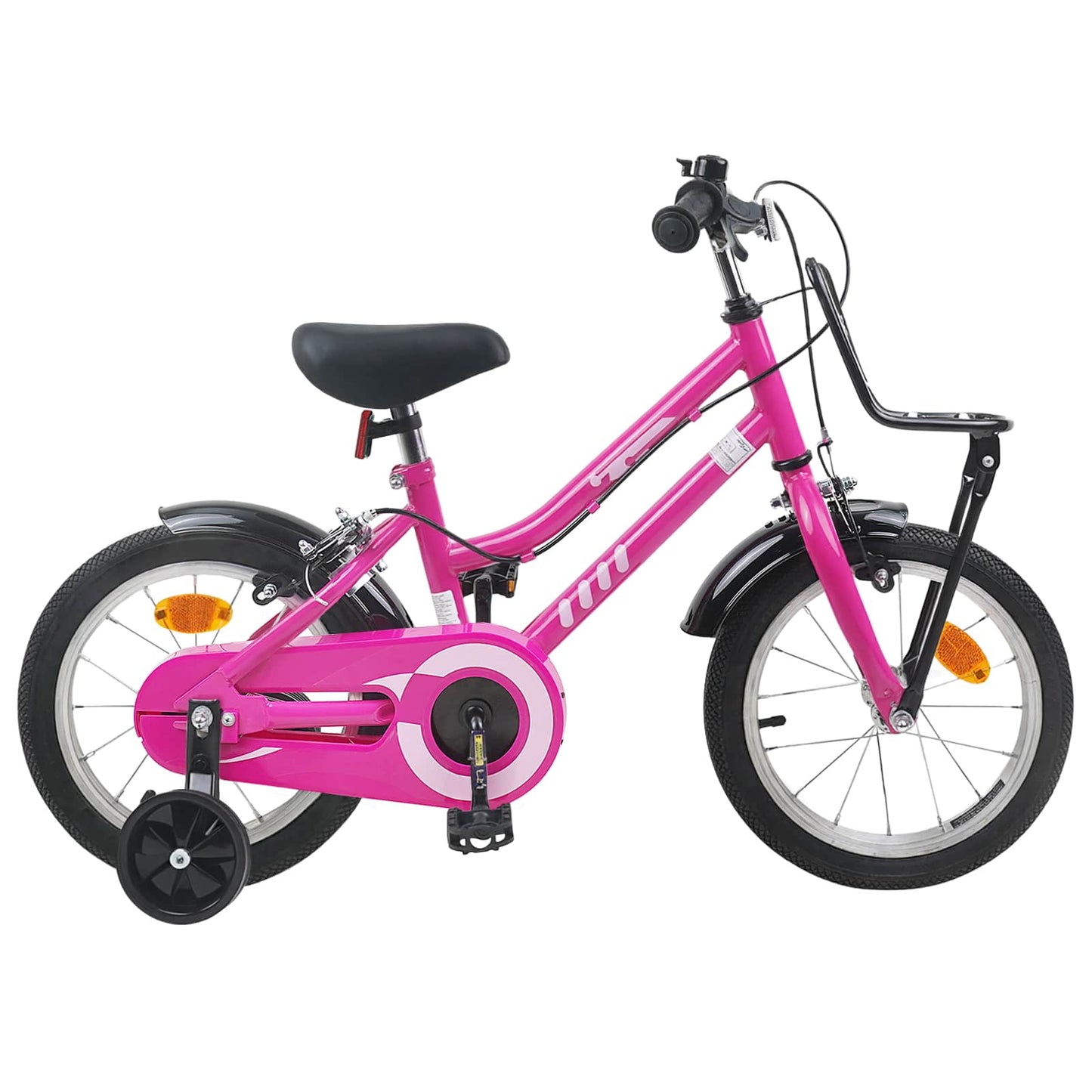 Barnesykkel 14 Tommer for 3-5 år gamle Rosa og svart