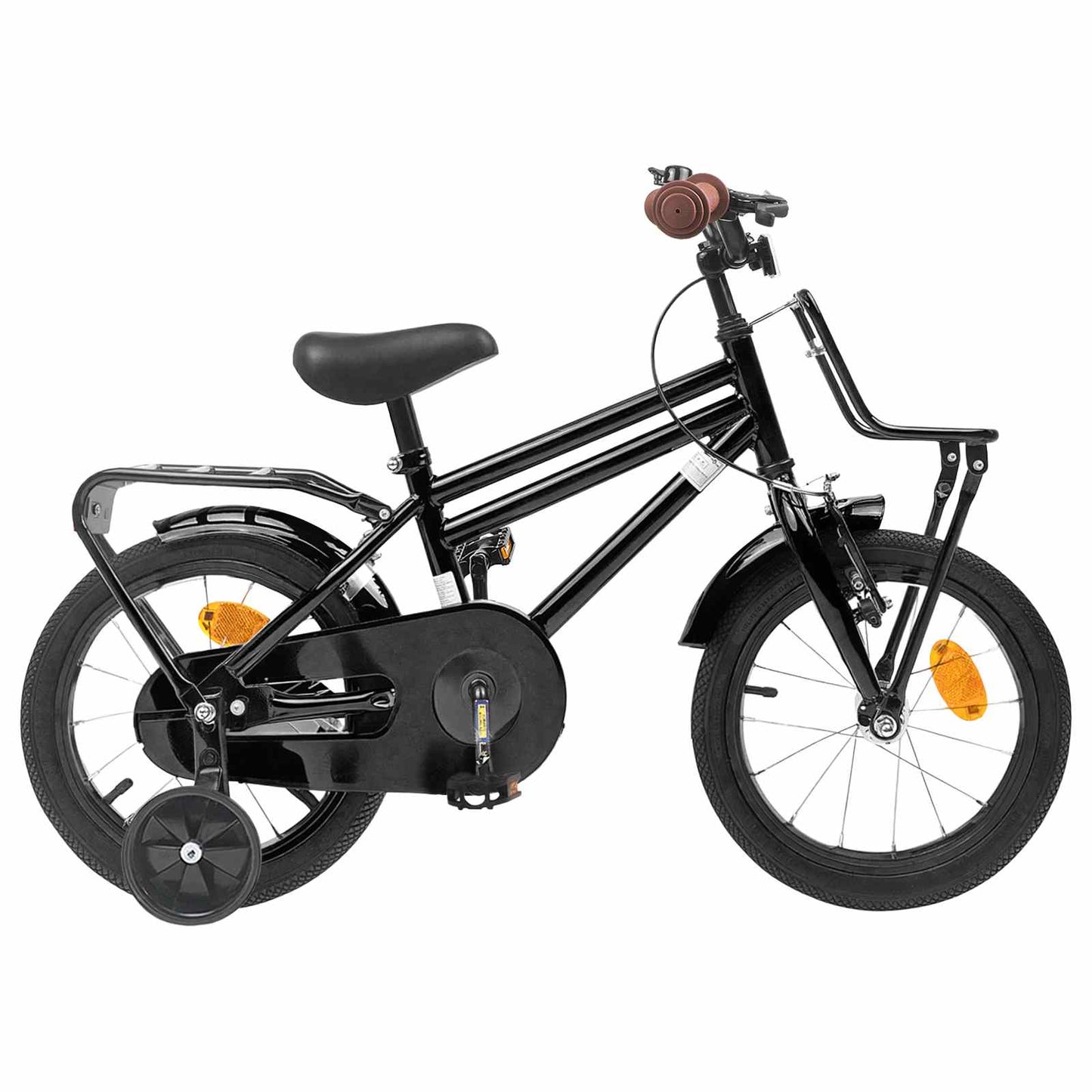 Barnesykkel 16 Tommer for 4-6 år gammel Svart