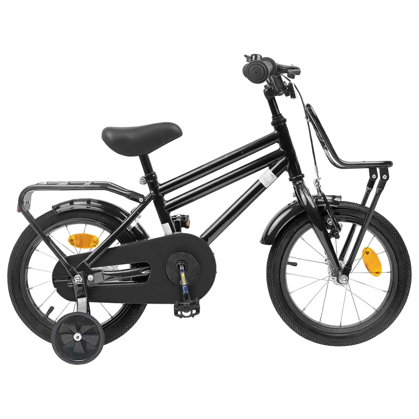 Barnesykkel 12 Tommer for 2-4 år gammel Svart