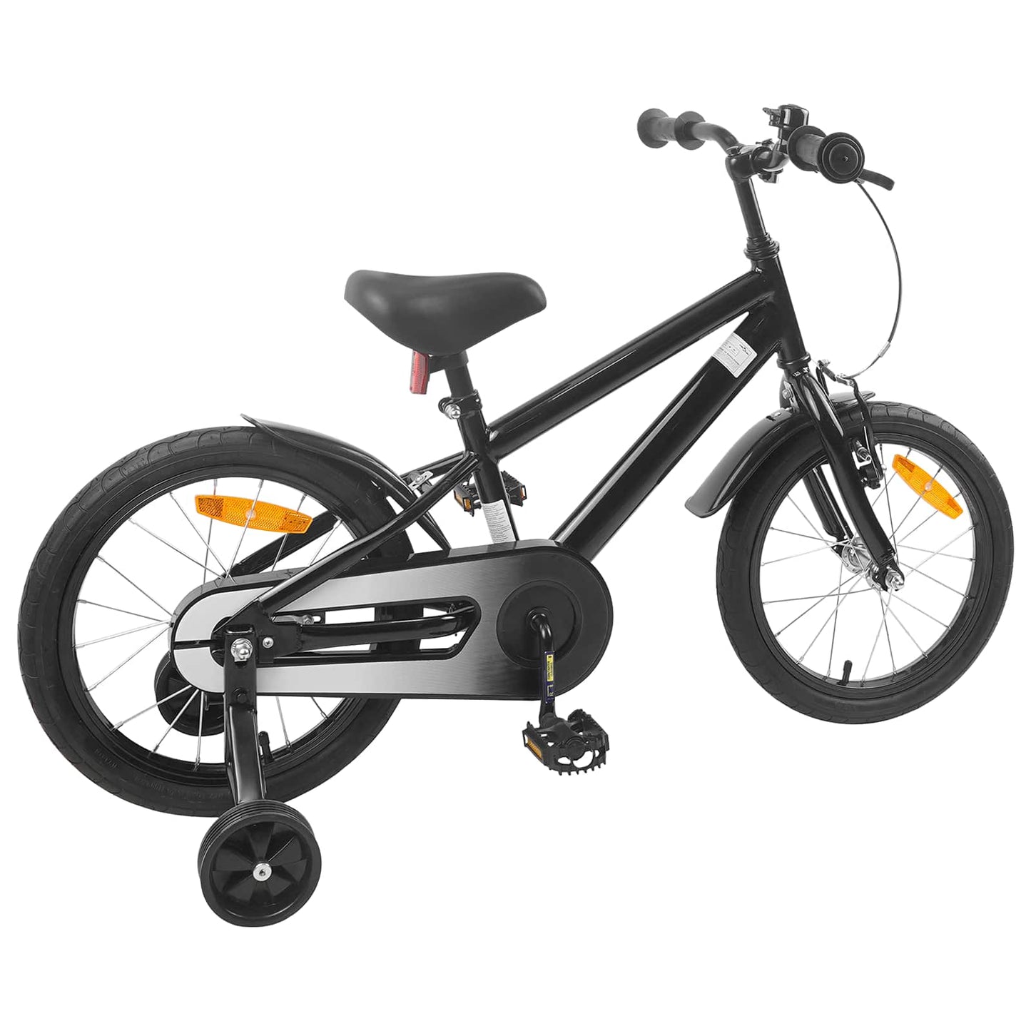 Barnesykkel 16 Tommer for 4-6 år gammel Svart