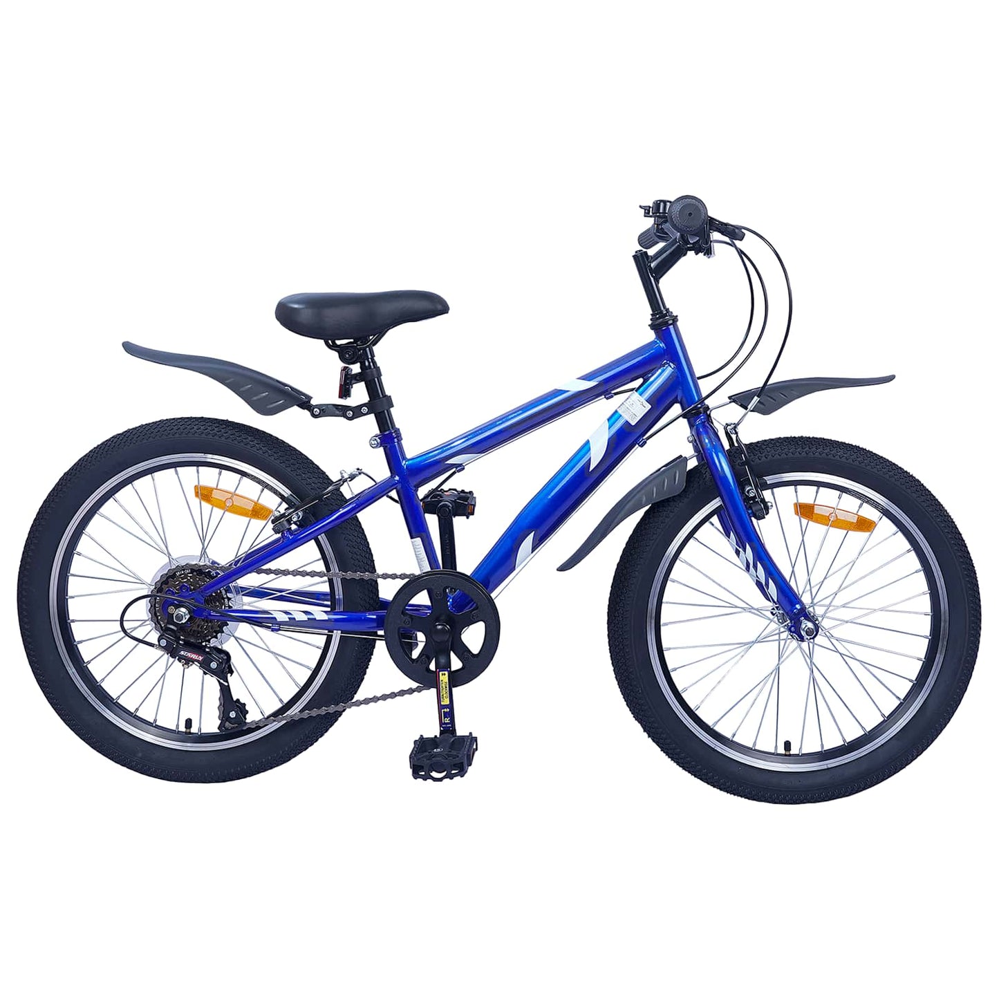 Barnesykkel 20 Tommer 6-Speed for 6-11 år gammel Mørkeblå
