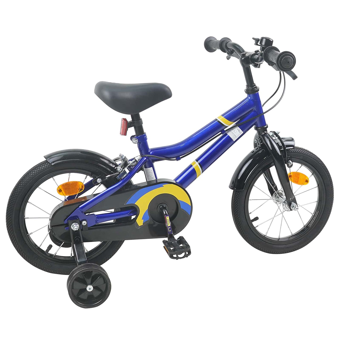 Barnesykkel 12 Tommer for 2-4 år gammel Blå og svart