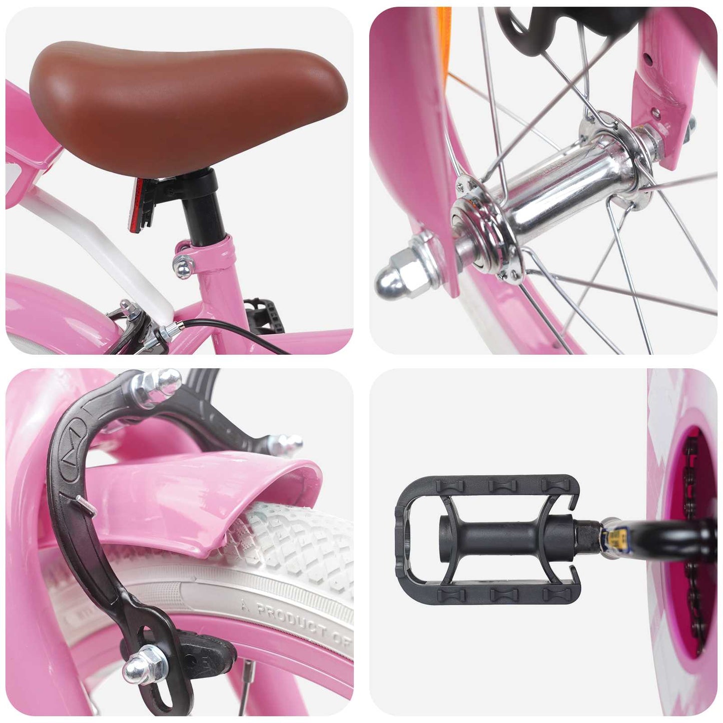 Barnesykkel 16 Tommer for 4-6 år gammel Lys rosa