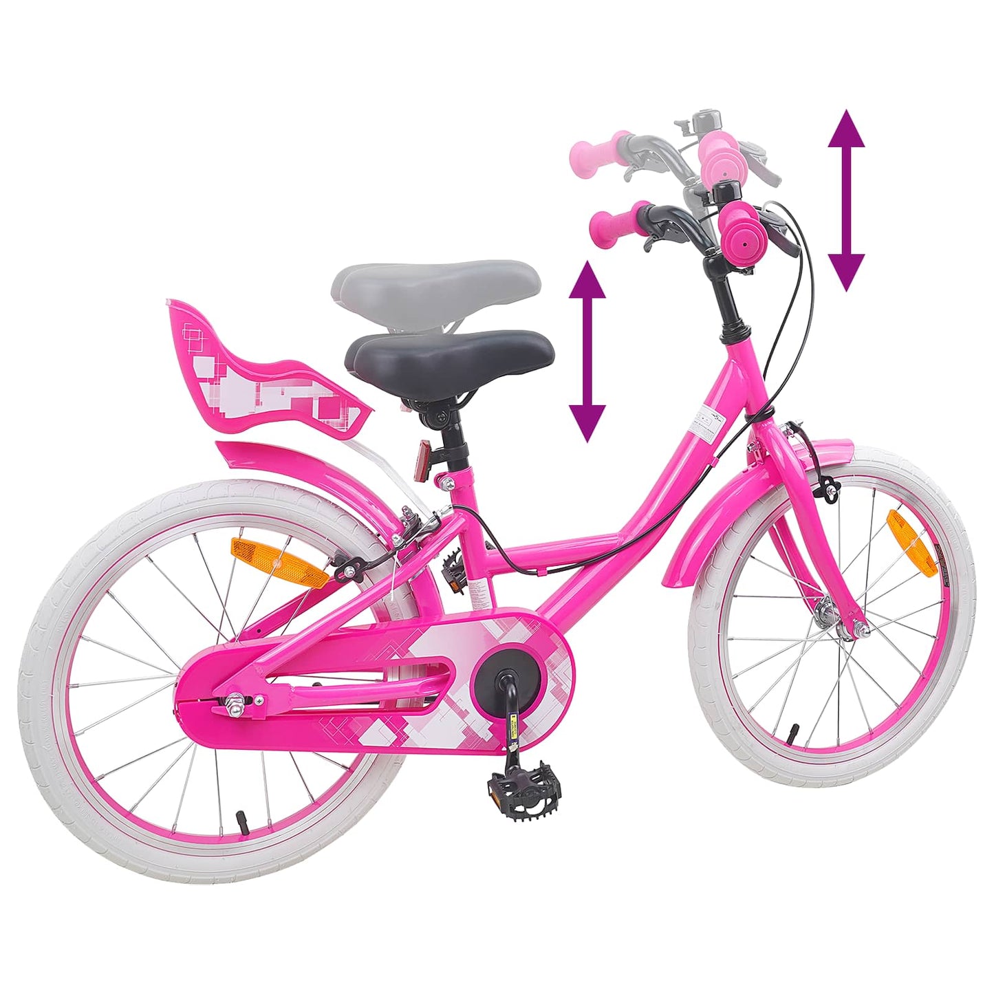 Barnesykkel 18 Tommer for 5-7 år gammel Rosa