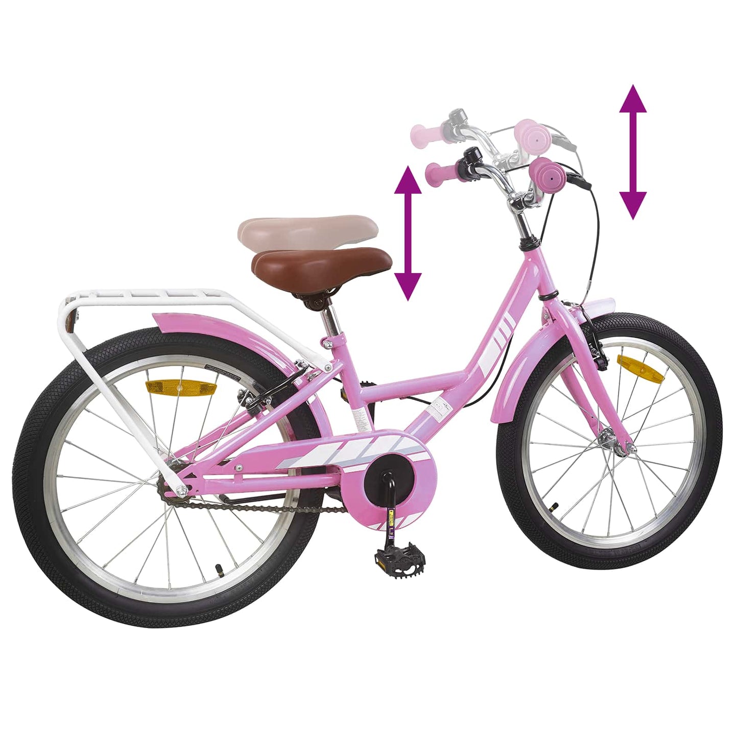 Barnesykkel 18 Tommer for 5-7 år gammel Lys rosa