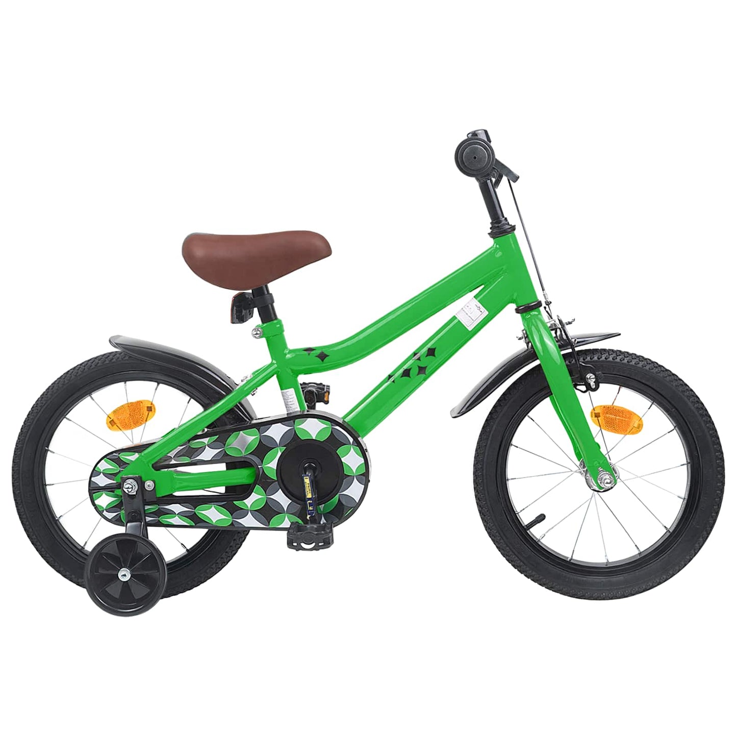 Barnesykkel 16 Tommer for 4-6 år gammel Grønn