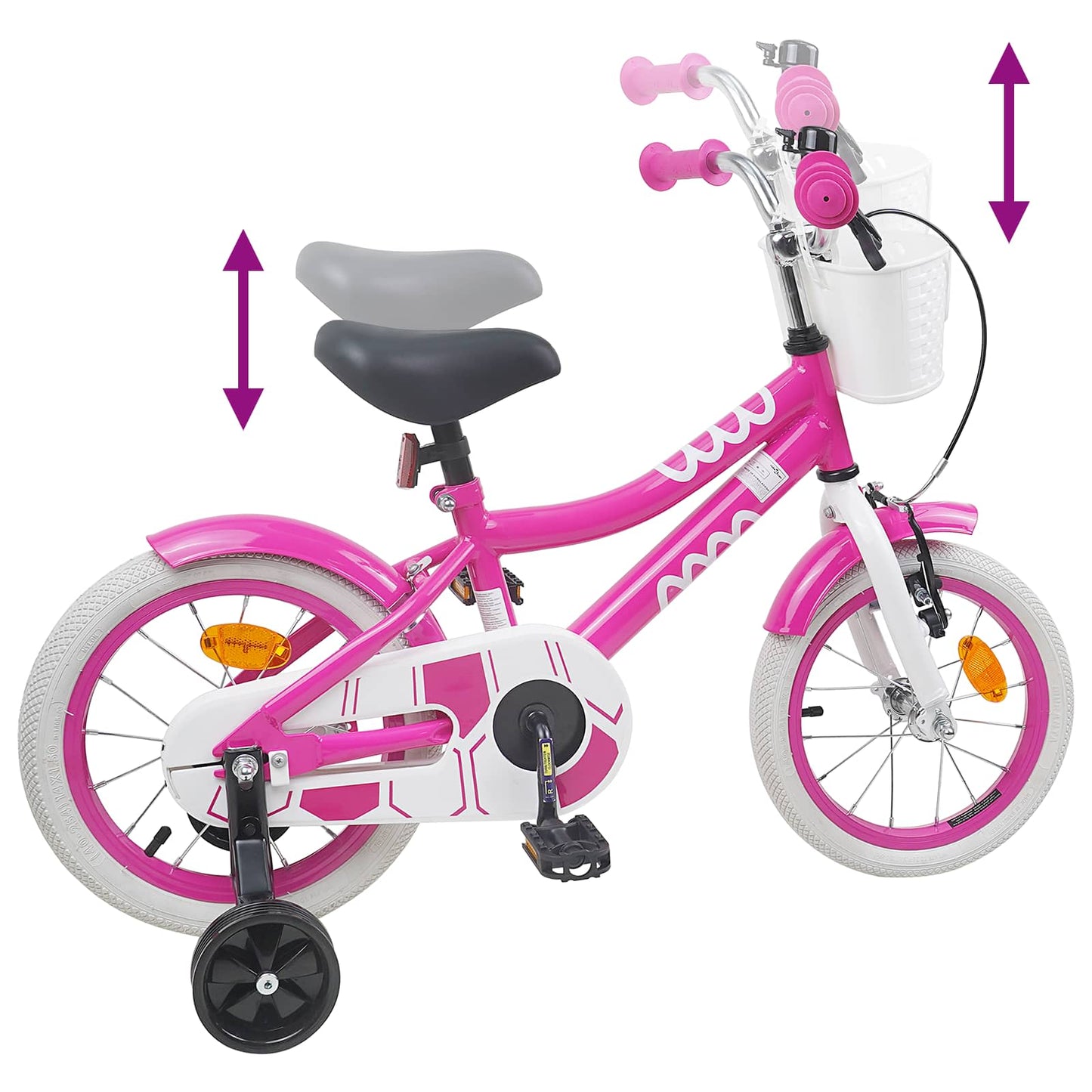 Barnesykkel 16 Tommer for 4-6 år gammel Rosa