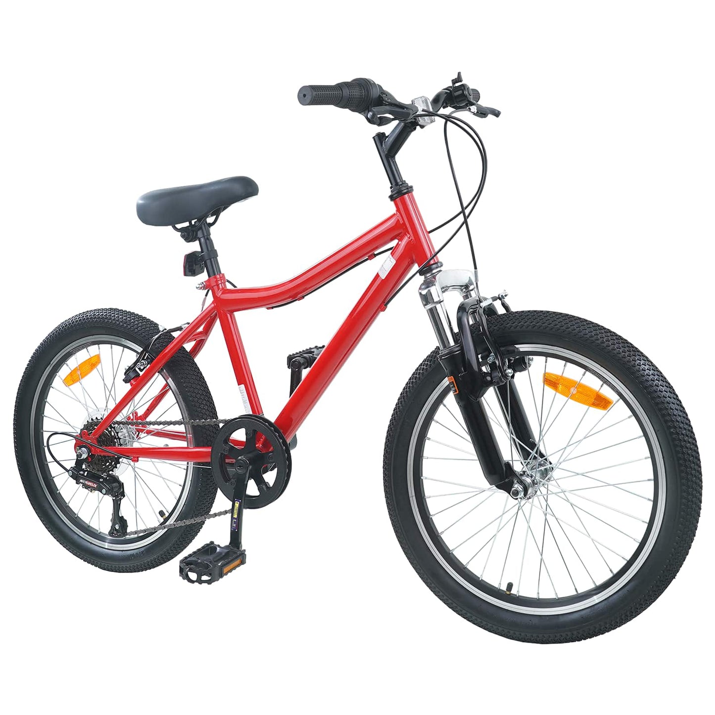 Barnesykkel 20 Tommer 6-Speed for 6-11 år gammel Rød