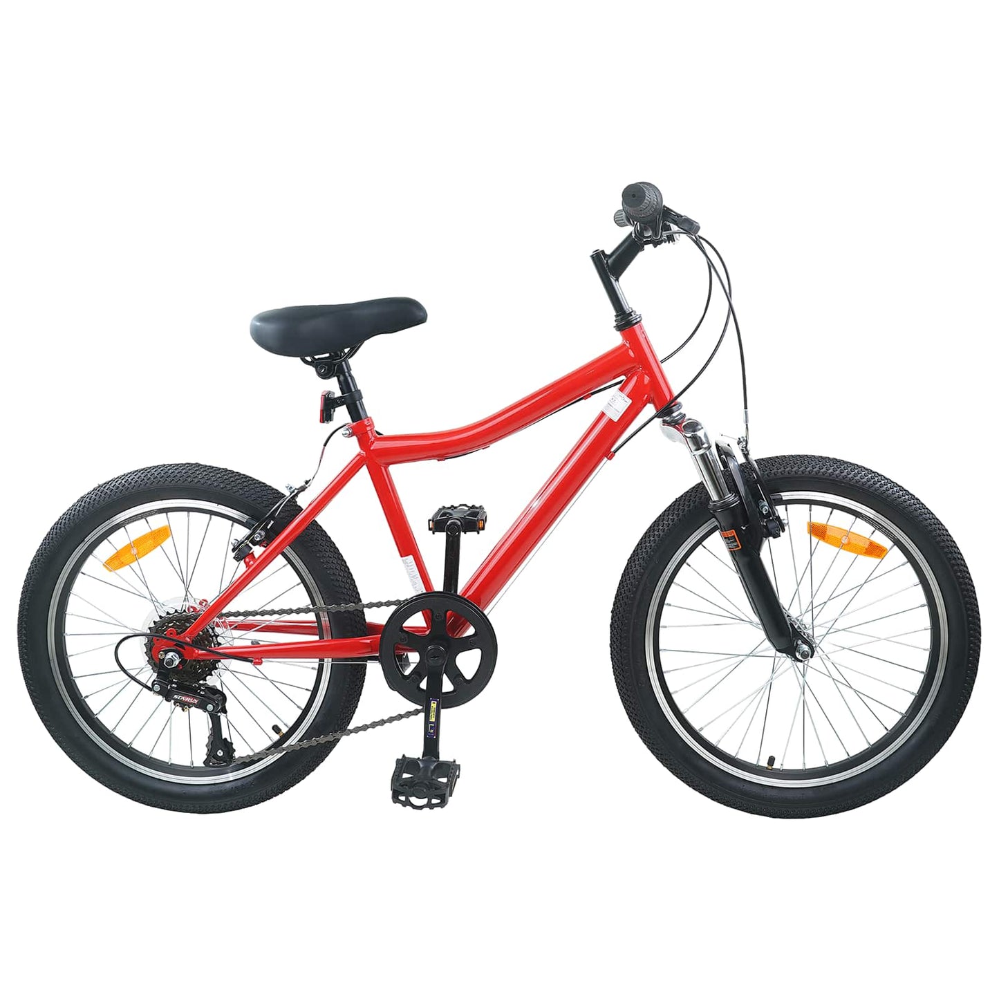 Barnesykkel 20 Tommer 6-Speed for 6-11 år gammel Rød